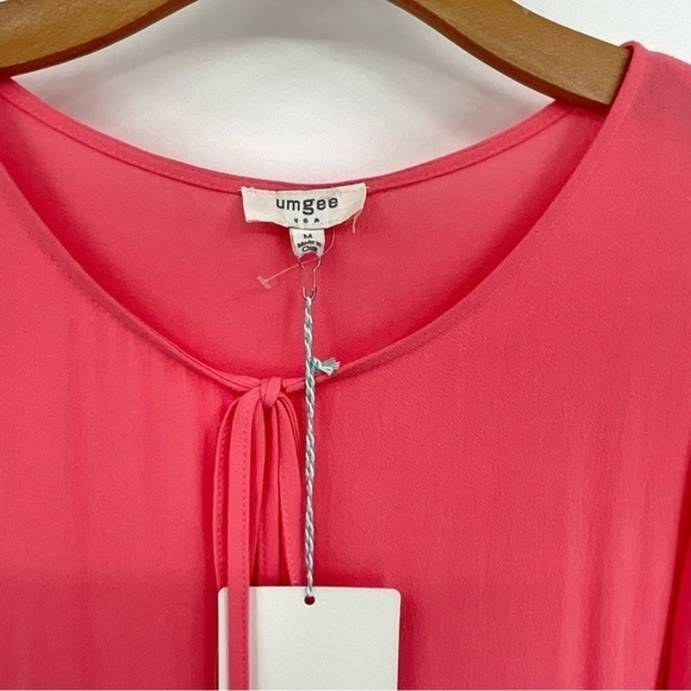 Umgee Linen Long Sleeve Pink Dress Size‎ Medium I19 NWT - Picture 4 of 6